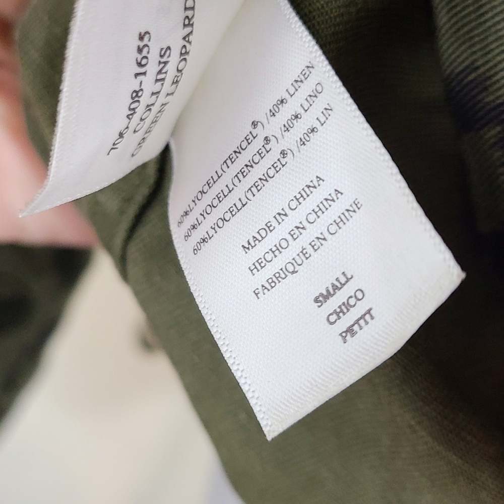 Rails Collins jacket green leopard size small - image 8